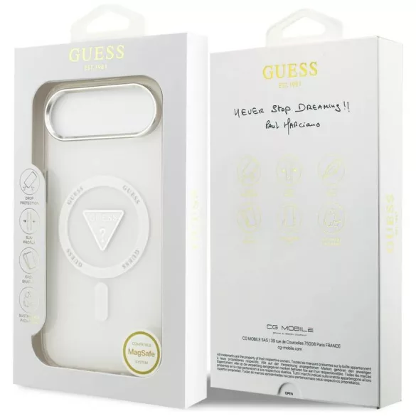 tok Guess IML Gradient Triangle Logo MagSafe iPhone Airhez átlátszó