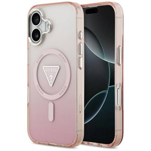 Tojás Guess IML Gradient Triangle Logo MagSafe iPhone 17 rózsaszín