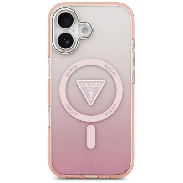 Tojás Guess IML Gradient Triangle Logo MagSafe iPhone 17 rózsaszín