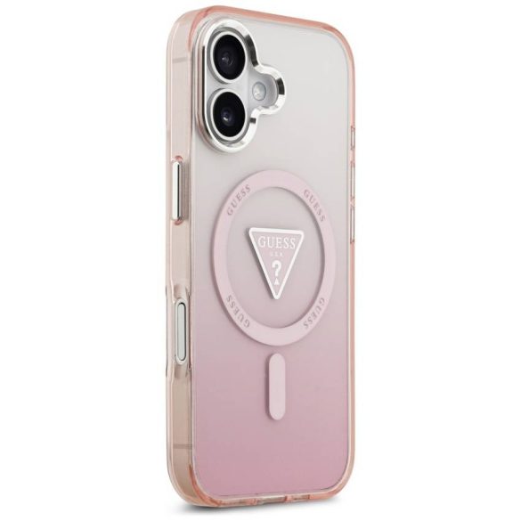 Tojás Guess IML Gradient Triangle Logo MagSafe iPhone 17 rózsaszín