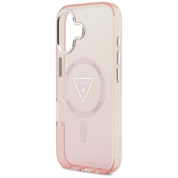 Tojás Guess IML Gradient Triangle Logo MagSafe iPhone 17 rózsaszín
