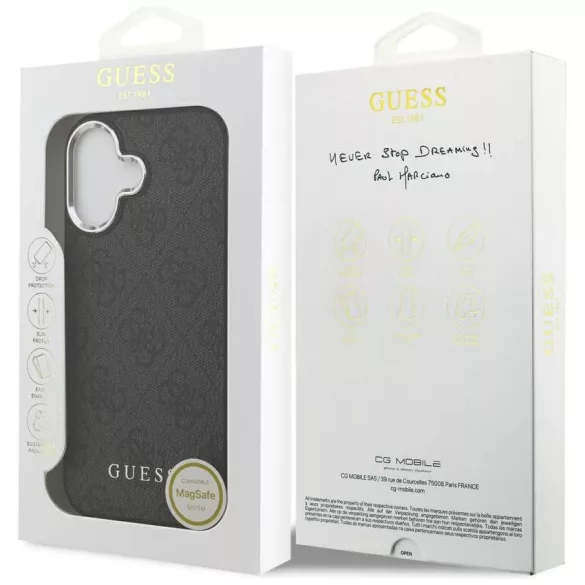 Tojás Guess 4G Classic Logo MagSafe iPhone 17 fekete