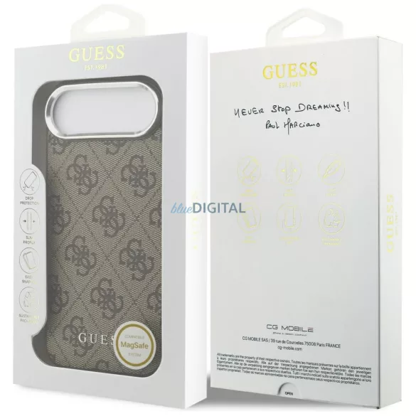 Tojás Guess 4G Classic Logo MagSafe iPhone Air barna színű tokhoz