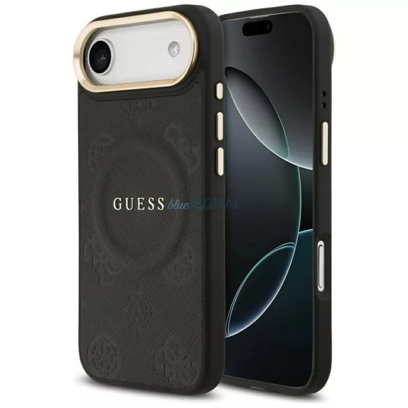 Tok Guess Peony Hot Stamp MagSafe iPhone Air, fekete