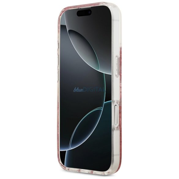 Guess Gyanta alsó csillogó MagSafe tok iPhone 17 rózsaszínű