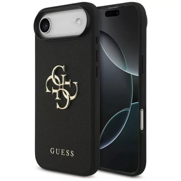 Guess szemcsés Big 4G & Classic Logo tok iPhone Air fekete