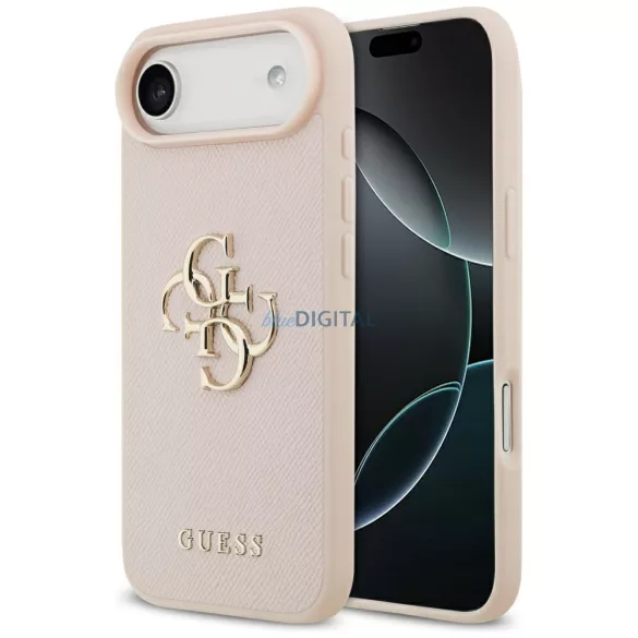 Guess szemcsés Big 4G & Classic Logo tok iPhone Air rózsaszínhez