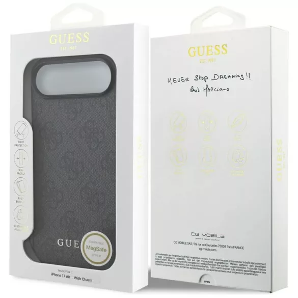 Guess 4G Charms Collection MagSafe tok iPhone Air készülékhez fekete