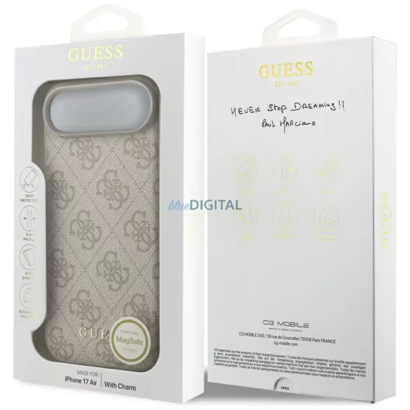 Guess 4G Charms Collection MagSafe tok iPhone Airhez rózsaszínű