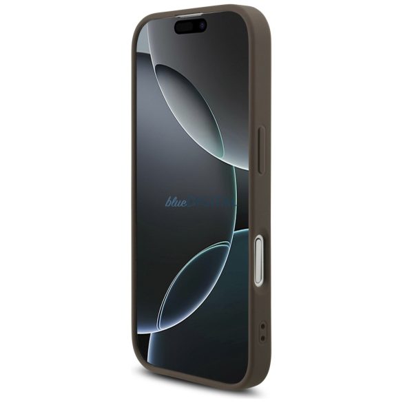 Guess 4G Strap háromszög logó MagSafe tok iPhone 17 barna