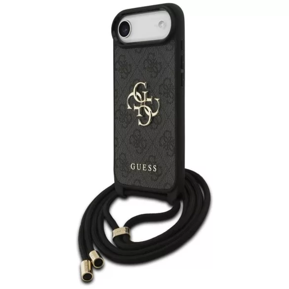 Tojás Guess 4G Big Logo zsinór Stap Crossbody iPhone Air fekete