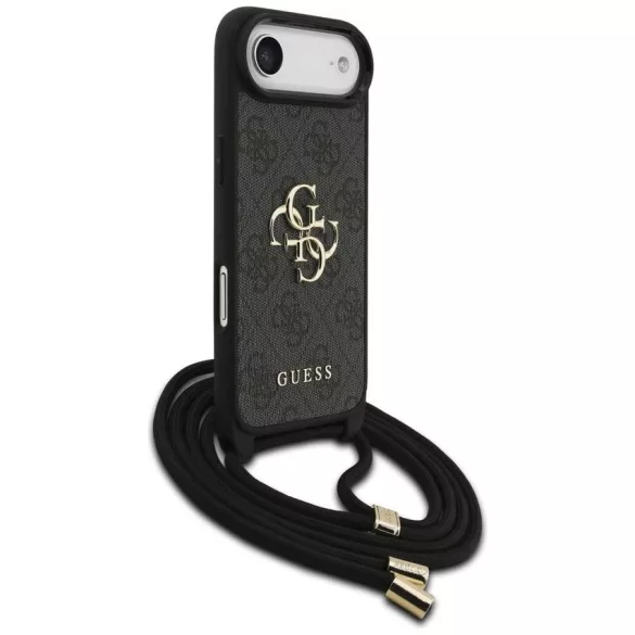 Tojás Guess 4G Big Logo zsinór Stap Crossbody iPhone Air fekete