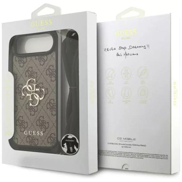 Tojás Guess 4G nagy logós zsinórtartó tok keresztbe iPhone Air barna