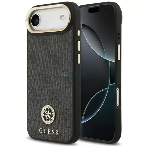 Tok Guess 4G Strass Logo MagSafe iPhone Air, fekete
