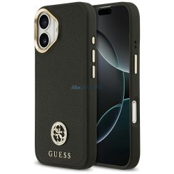 Tojás Guess Grained Strass Logo MagSafe iPhone 17 fekete