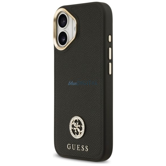 Tojás Guess Grained Strass Logo MagSafe iPhone 17 fekete