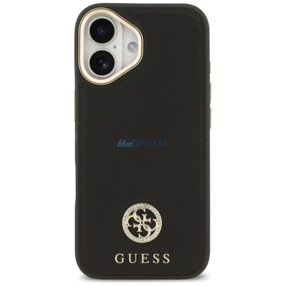 Tojás Guess Grained Strass Logo MagSafe iPhone 17 fekete