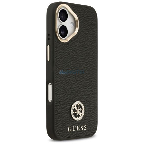 Tojás Guess Grained Strass Logo MagSafe iPhone 17 fekete