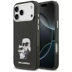   Karl Lagerfeld IML Aquarelle Karl & Choupette & Logo MagSafe tok iPhone 17 Pro Fekete