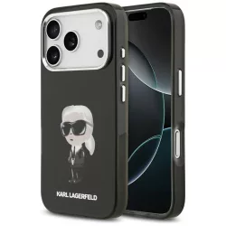   Karl Lagerfeld IML Aquarelle Karl & Logo Karl & Logo MagSafe tok iPhone 17 Pro-hoz Fekete