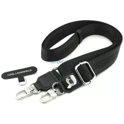   Karl Lagerfeld Universal Strap Tether Patch Karl Metal Logo - fekete