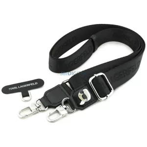 Karl Lagerfeld Universal Strap Tether Patch Karl Metal Logo - fekete