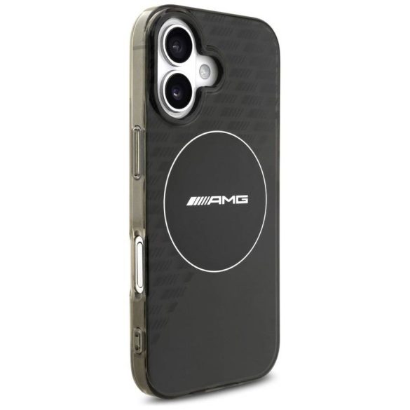 AMG Dupla rétegű, átlátszó, zoknis MagSafe tok iPhone 17-hez Fekete