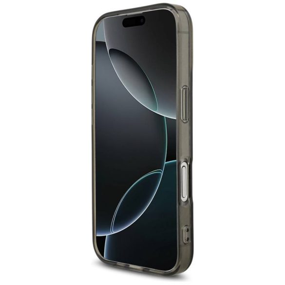 AMG Dupla rétegű, átlátszó, zoknis MagSafe tok iPhone 17-hez Fekete