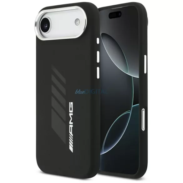 AMG szilikon túlméretezett Rhombs MagSafe tok iPhone Airhez Fekete