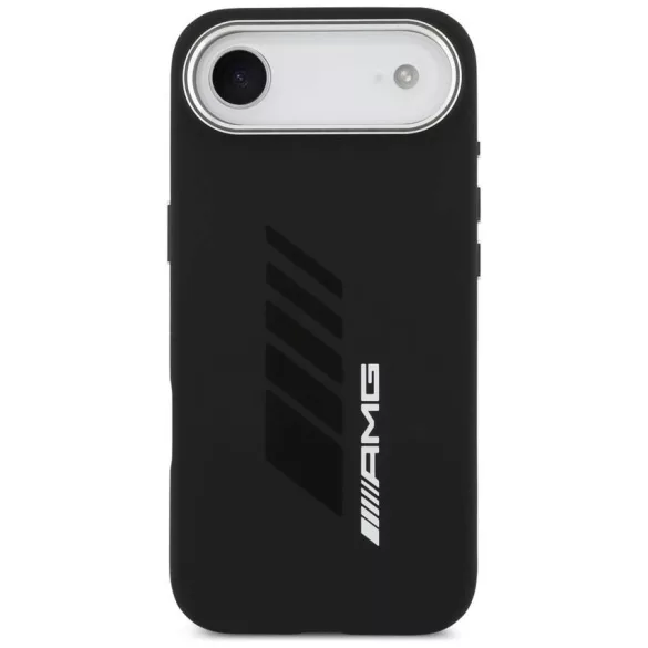 AMG szilikon túlméretezett Rhombs MagSafe tok iPhone Airhez Fekete