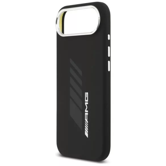 AMG szilikon túlméretezett Rhombs MagSafe tok iPhone Airhez Fekete