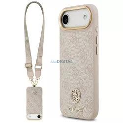   tok Guess 4G Strass Logo & Big Strap fém gombok MagSafe iPhone Air rózsaszín