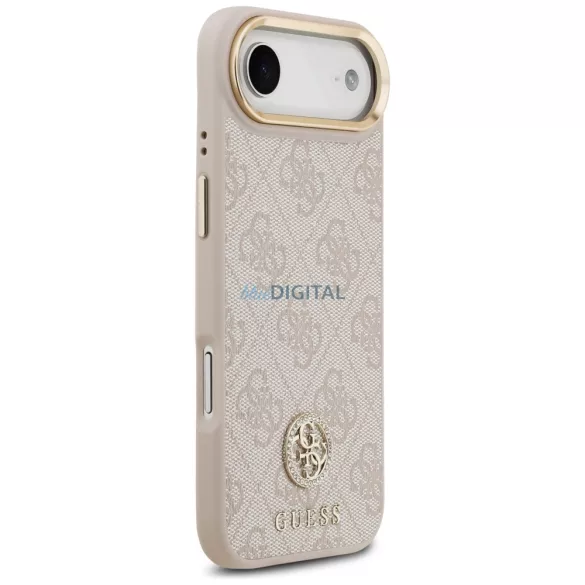 tok Guess 4G Strass Logo & Big Strap fém gombok MagSafe iPhone Air rózsaszín