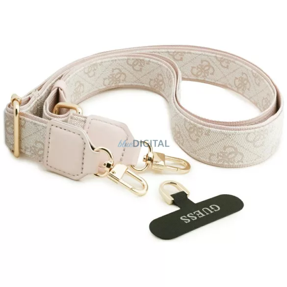 tok Guess 4G Strass Logo & Big Strap fém gombok MagSafe iPhone Air rózsaszín