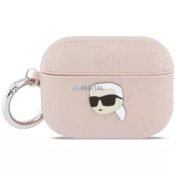   Tok Karl Lagerfeld Monogram Karl Head az AirPods Pro 3, rózsaszín