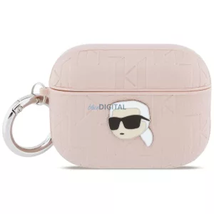 Tok Karl Lagerfeld Monogram Karl Head az AirPods Pro 3, rózsaszín