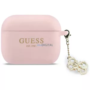 Guess Silicone 4G Charm tok AirPods Pro 3 - rózsaszín