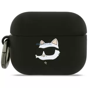 Karl Lagerfeld Silicone Choupette Head 3D tok AirPods Pro 3 - fekete
