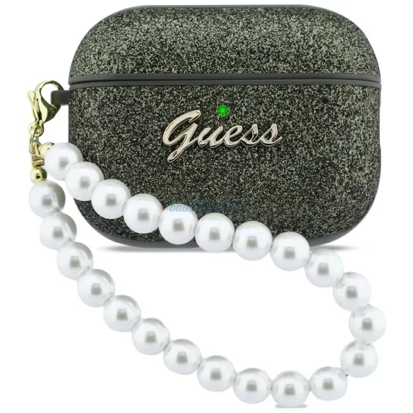 Tok Guess csillámos Pearl pánt az AirPods Pro 3, khaki színben