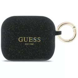 Tok Guess szilikon csillámgyűrű az AirPods Pro 3, fekete