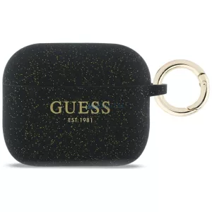 Tok Guess szilikon csillámgyűrű az AirPods Pro 3, fekete
