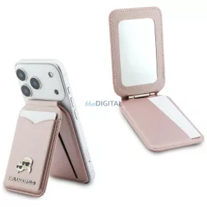 Karl Lagerfeld Stand Mirror MagSafe pénztárca tükörrel - rózsaszín