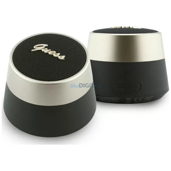 Speaker Bluetooth Guess 5W Script Metal  Logo black