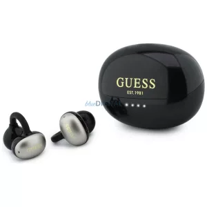 Guess Metalic Finish Electropated Parts Classic Logo OWS fülhallgató - fekete