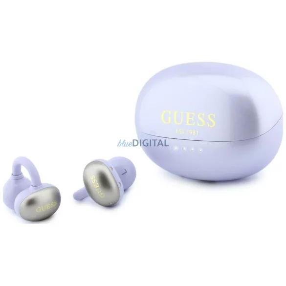 Guess Metalic Finish Electropated Parts Classic Logo OWS fülhallgató - lila