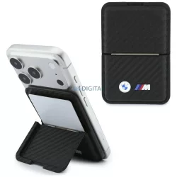 BMW M Carbon Metal Logos MagSafe pénztárca - fekete