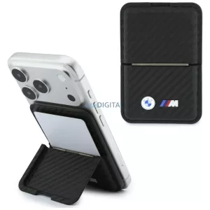 BMW M Carbon Metal Logos MagSafe pénztárca - fekete