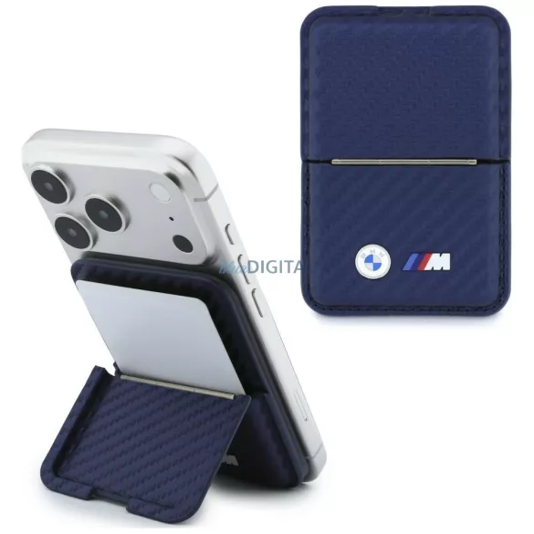 BMW M Carbon Metal Logos MagSafe pénztárca - sötétkék