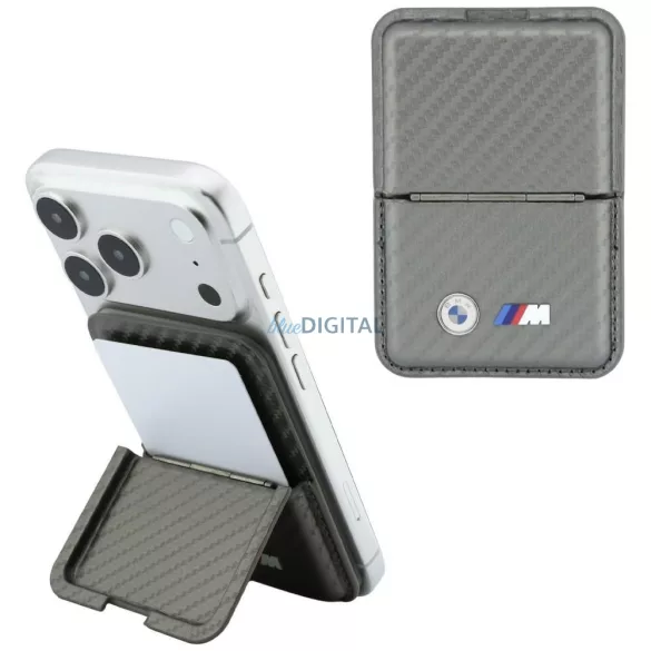 BMW M Carbon Metal Logos MagSafe pénztárca - antracit