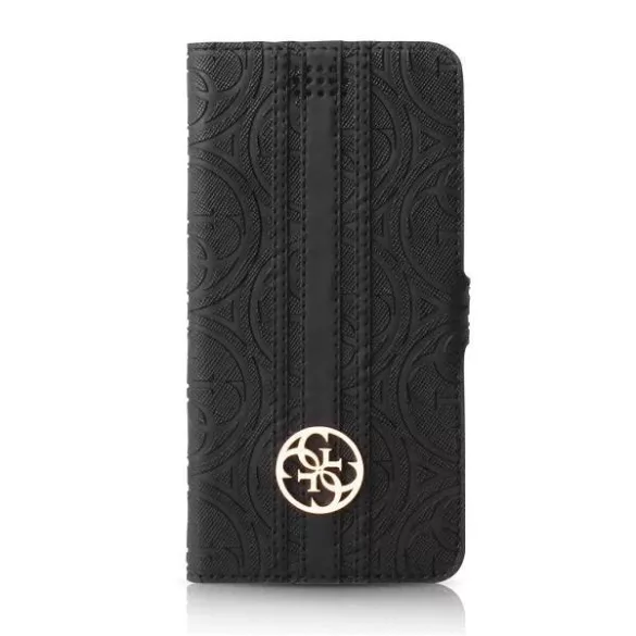 Guess GUBKLHEBK Universal L 4.6 - 5.2" fekete 4G Heritage könyvtok